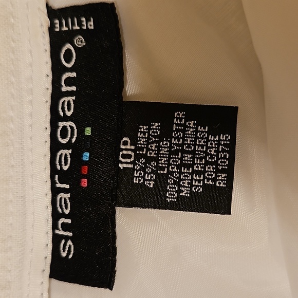 Sharagano white tiered A line midi skirt size 10P - Picture 5 of 8